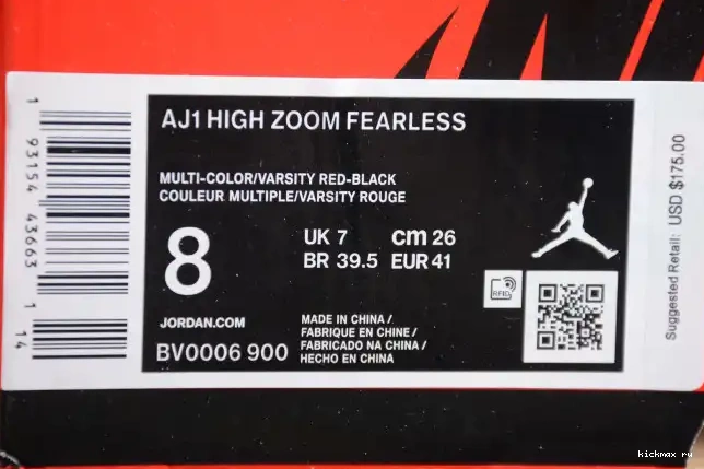 Cheap MAX Retro Air Jordan Fearless Zoom BV0006-900 High 1 0519